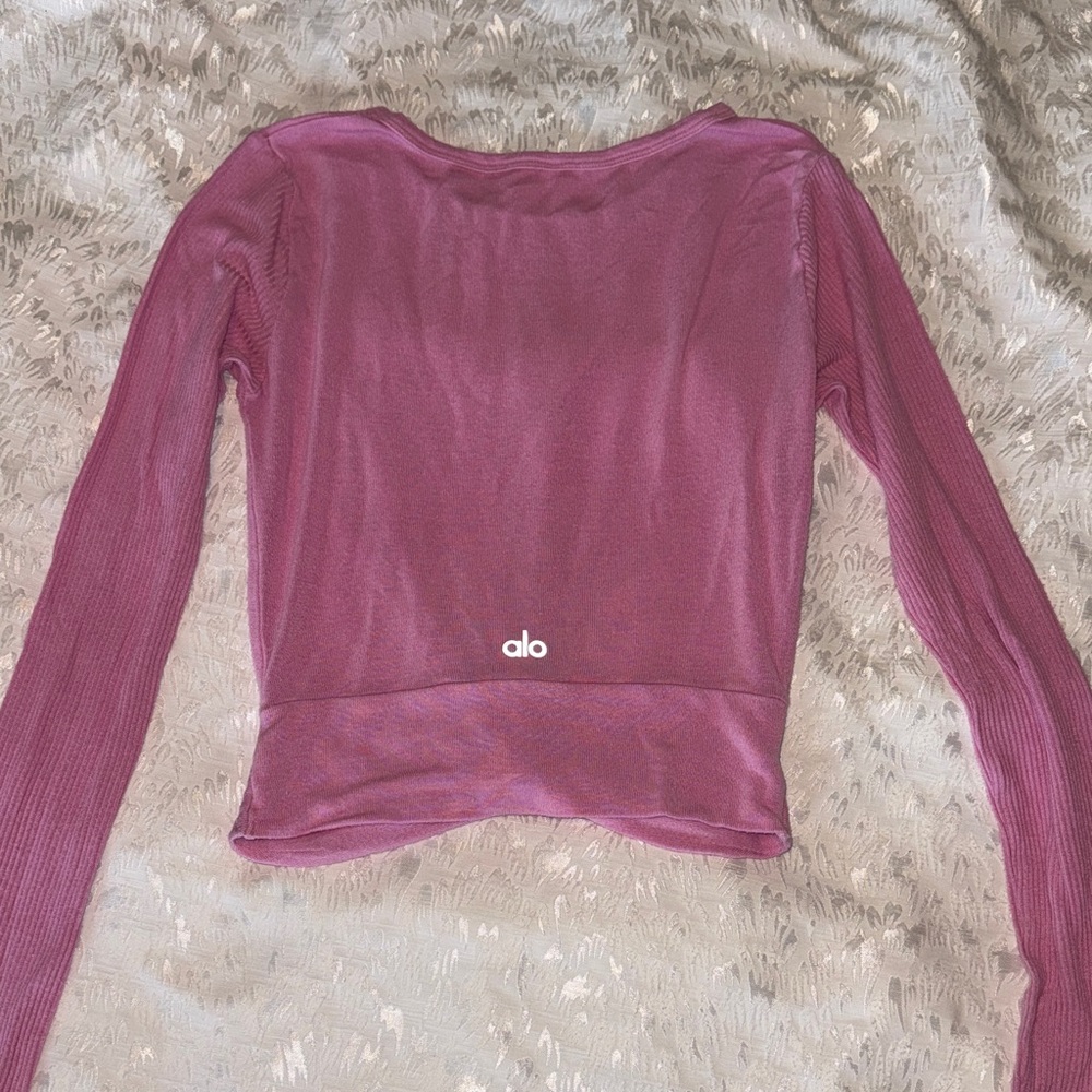 Pink ALO Cover Long Sleeve Top